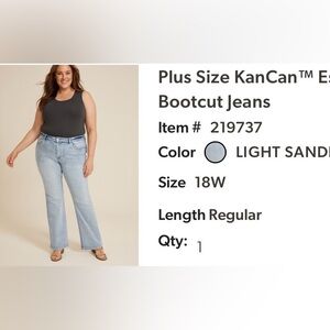 KanCan Women's Light Sand Bootcut Jeans